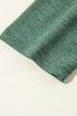 Asymmetric Exposed Seam Detail Drop Shoulder Crew Neck Pullover Top